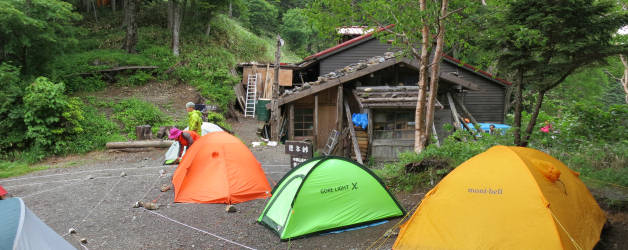 徳本峠のテン場