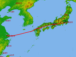 羽田虹橋間の空路