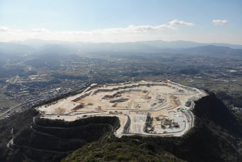 上空から一ノ岳の様子