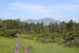 振り向くと至仏山