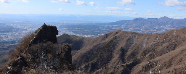 獅子岩と榛名山