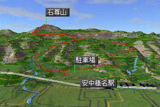 石尊山マップ