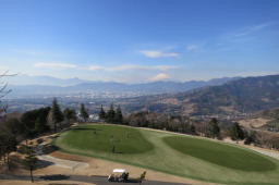 ゴルフ場から富士山