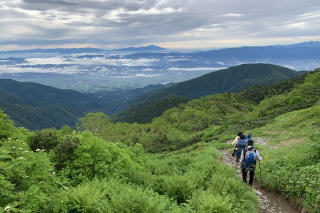 三俣へ下山する