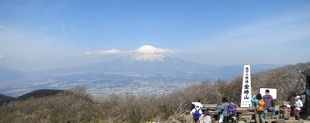 天下の秀峰が見える金時山