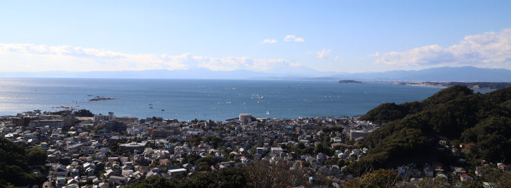 仙元山頂から富士を望む