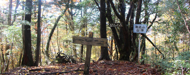 眺望のない諏訪山頂上