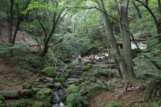 岩石園入口の休憩所