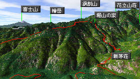 モミソ沢遡行図