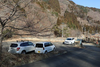 道志の湯の奥にある駐車場