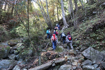 登りが始まる