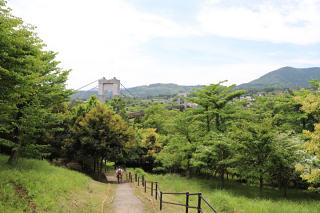 風の吊り橋が見えてくる