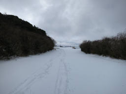 除雪されていない登山道路