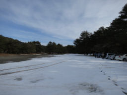 本栖湖キャンプ場の駐車場