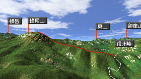横尾山の地図