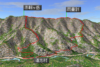 赤鞍ヶ岳マップ